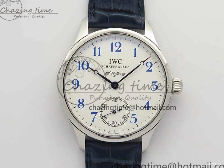 MIROTIME 0101 Portuguese Fa Jones IW544203 SS GSF 1:1 Best Edition White Dial On Leather Strap Trendsetting 7235